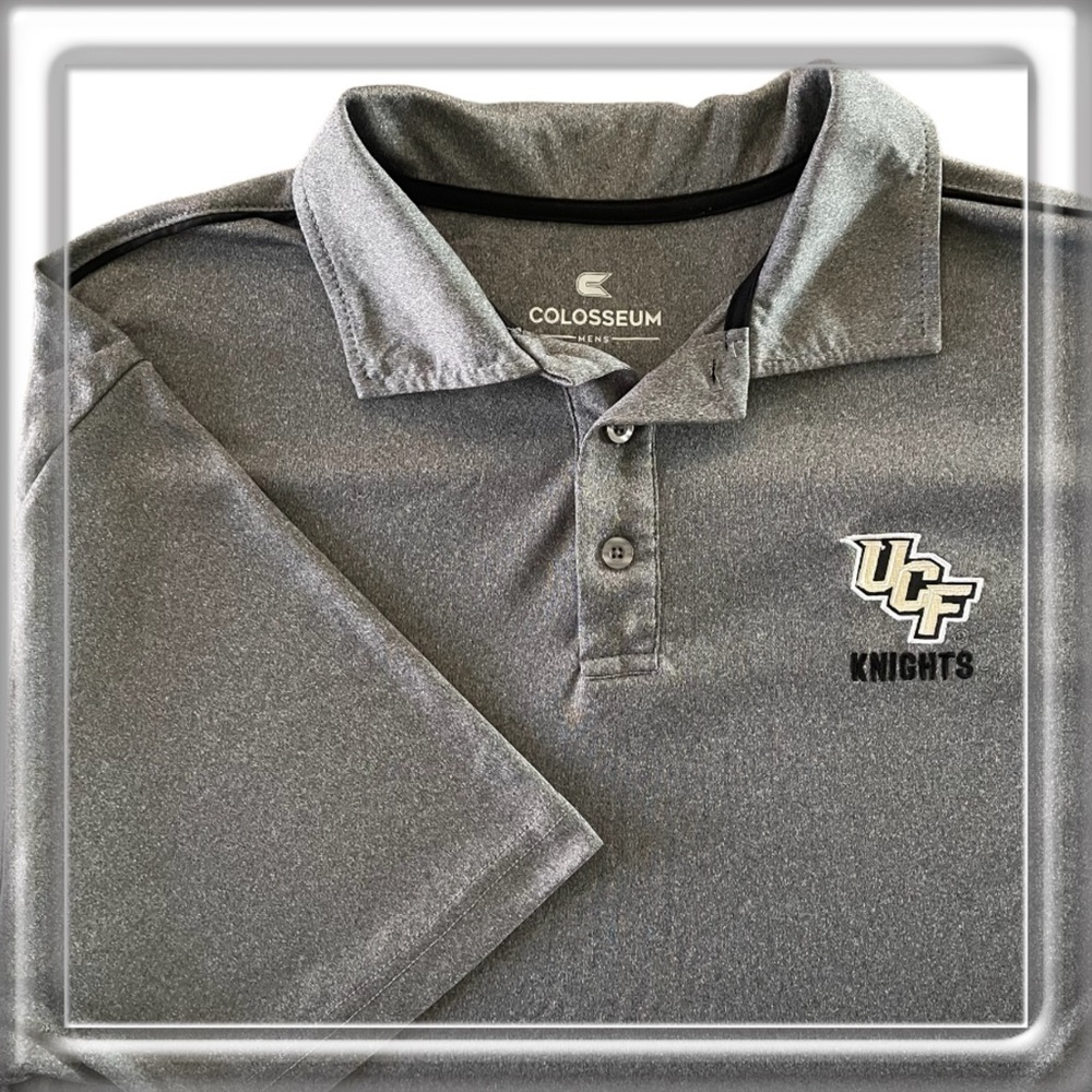 Colosseum University of Central Florida UCF Short Sleeve Polo Gray Size XXL